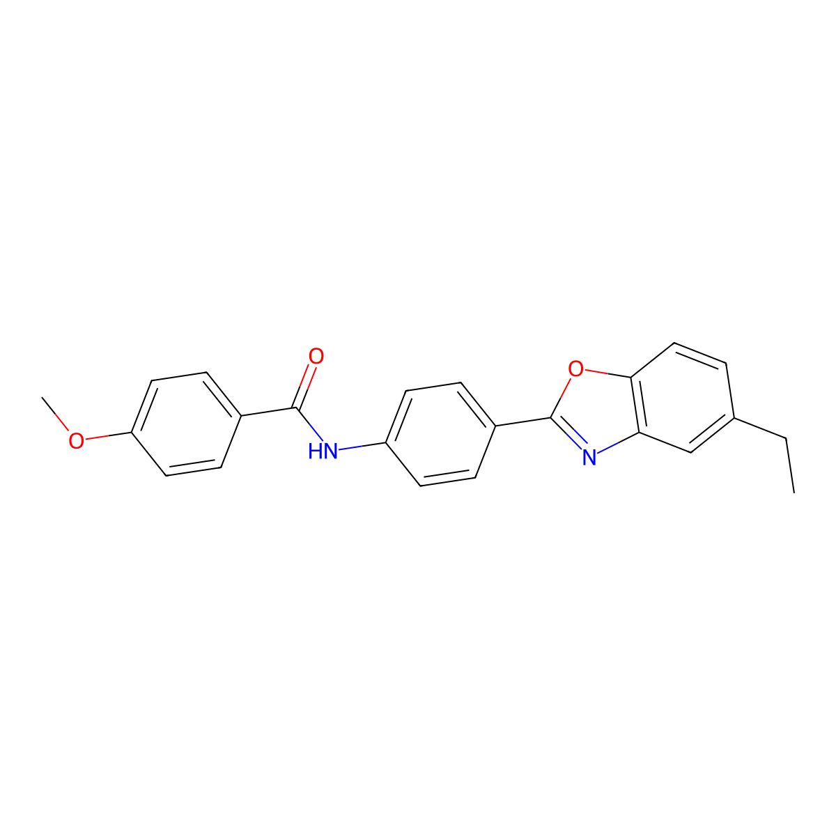 N-[4-(5-ethyl-1,3-benzoxazol-2-yl)phenyl]-4-methoxybenzamide molecular structure, CAS 371140-48-6