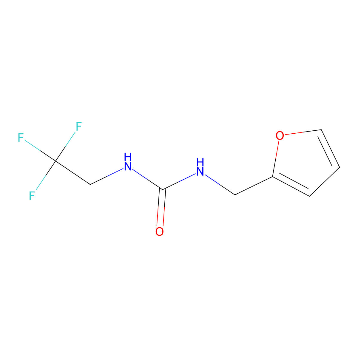 1-(Furan-2-ylmethyl)-3-(2,2,2-trifluoroethyl)urea molecular structure, CAS 371140-64-6