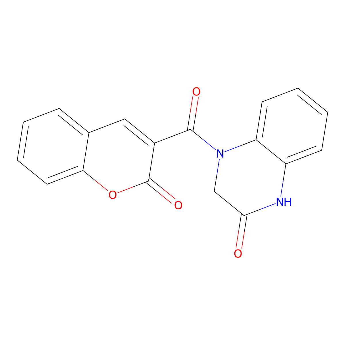 4-(2-oxo-2H-chromene-3-carbonyl)-3,4-dihydroquinoxalin-2(1H)-one molecular structure, CAS 371141-86-5