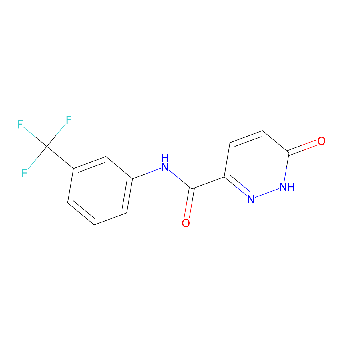 6-oxo-N-(3-(trifluoromethyl)phenyl)-1,6-dihydropyridazine-3-carboxamide molecular structure, CAS 371142-38-0