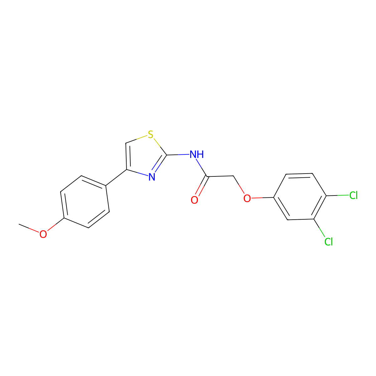 2-(3,4-dichlorophenoxy)-N-[4-(4-methoxyphenyl)-1,3-thiazol-2-yl]acetamide molecular structure, CAS 371143-25-8