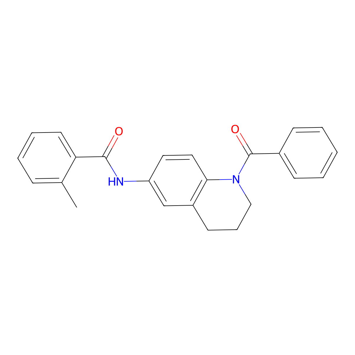 N-(1-benzoyl-1,2,3,4-tetrahydroquinolin-6-yl)-2-methylbenzamide molecular structure, CAS 371143-56-5