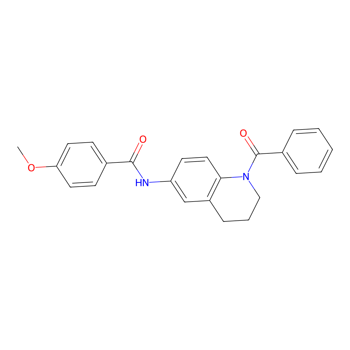 N-(1-benzoyl-1,2,3,4-tetrahydroquinolin-6-yl)-4-methoxybenzamide molecular structure, CAS 371144-27-3