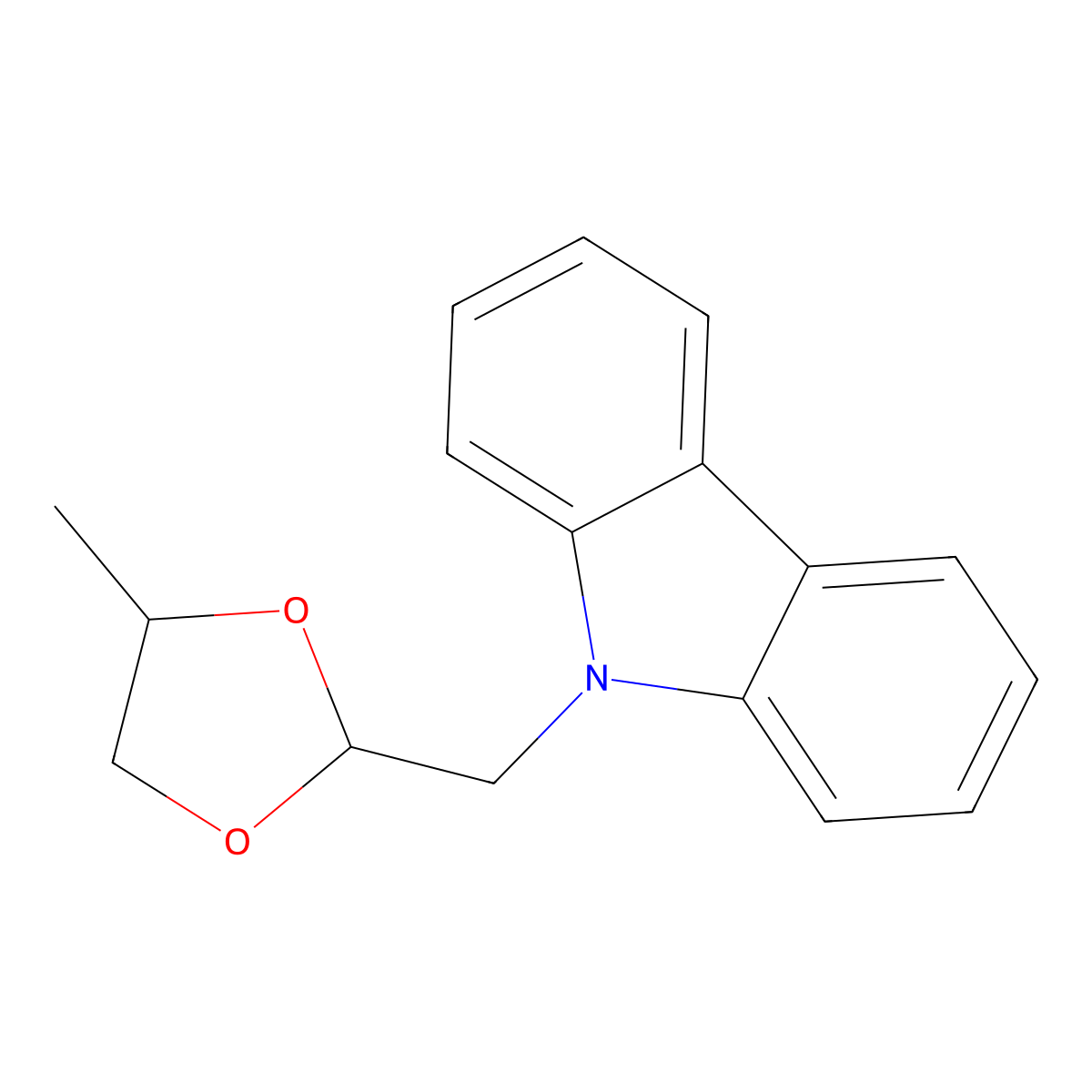 9-[(4-Methyl-1,3-dioxolan-2-yl)methyl]carbazole molecular structure, CAS 371145-06-1
