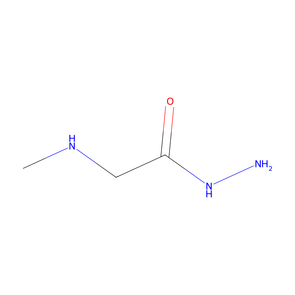 2-(Methylamino)acetohydrazide molecular structure, CAS 37115-47-2
