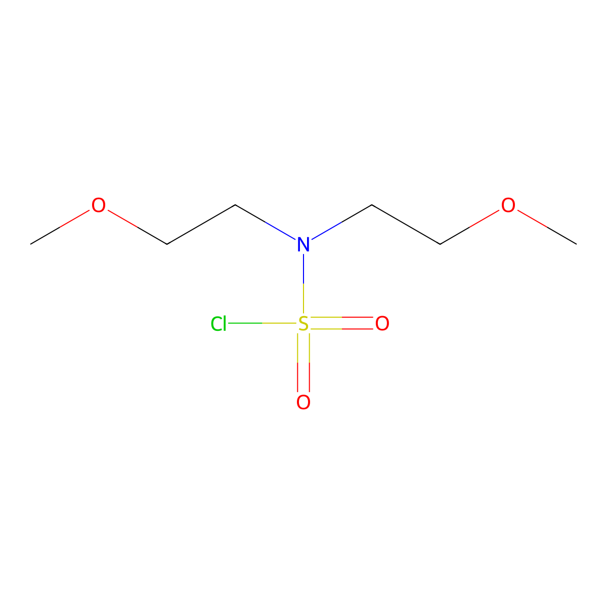 N,N-bis(2-methoxyethyl)sulfamoyl chloride molecular structure, CAS 371150-44-6