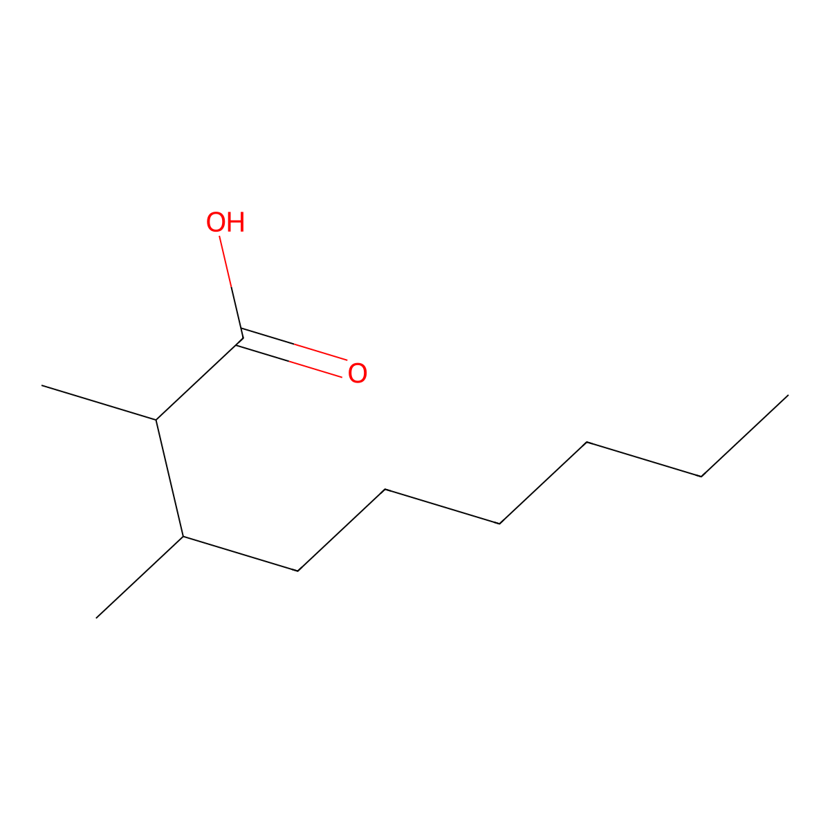 2,3-Dimethylnonanoic acid molecular structure, CAS 371151-48-3