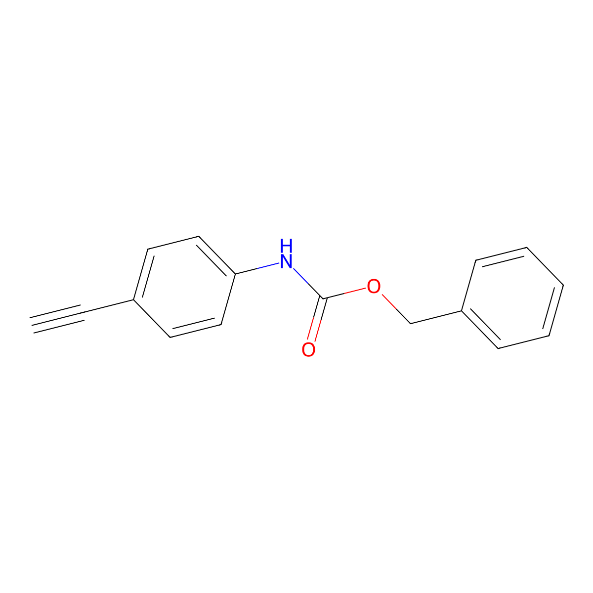 Carbamic acid, (4-ethynylphenyl)-, phenylmethyl ester molecular structure, CAS 371153-68-3