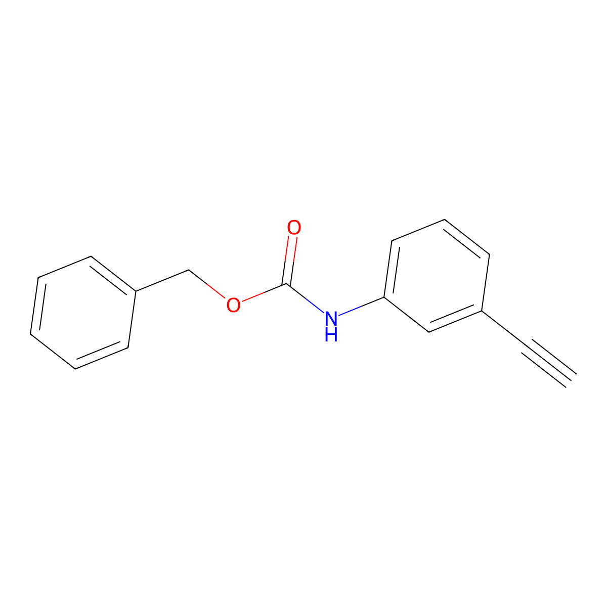 benzyl N-(3-ethynylphenyl)carbamate molecular structure, CAS 371153-69-4