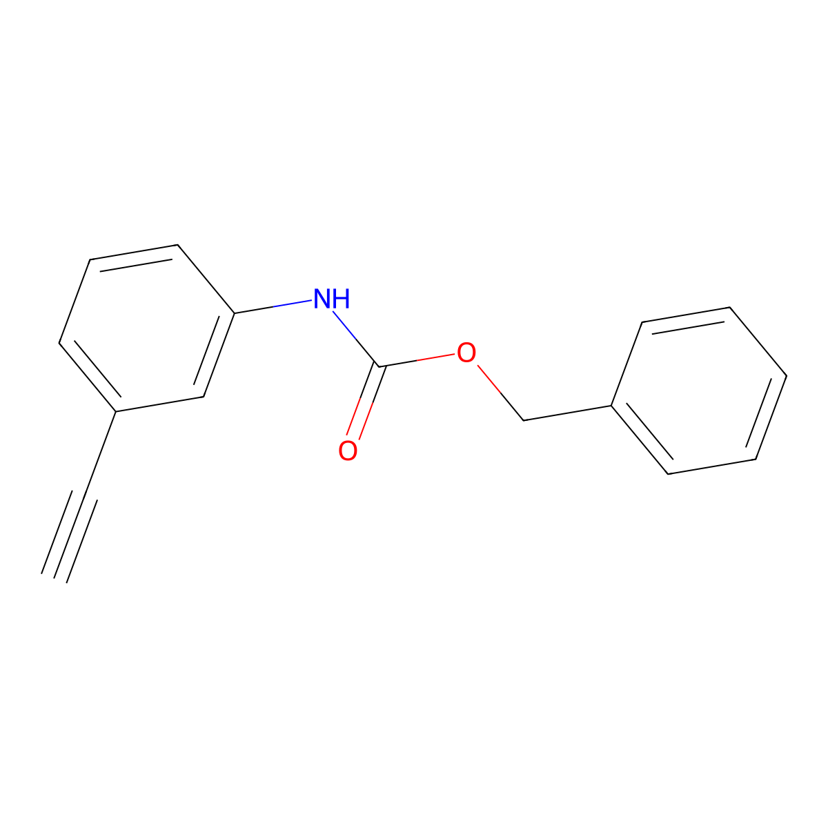 benzyl N-(3-ethynylphenyl)carbamate molecular structure, CAS 371153-69-4