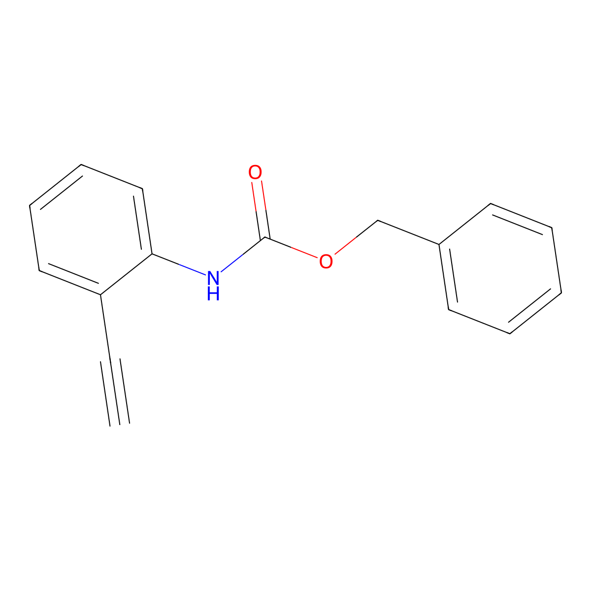 benzyl N-(2-ethynylphenyl)carbamate molecular structure, CAS 371153-70-7