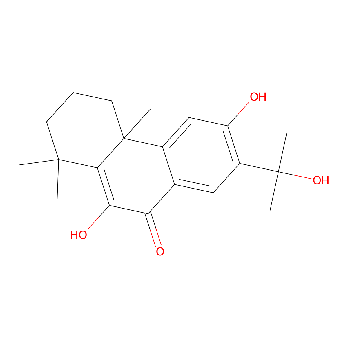 (4aR)-2,3,4,4a-Tetrahydro-6,10-dihydroxy-7-(1-hydroxy-1-methylethyl)-1,1,4a-trimethyl-9(1H)-phenanthrenone molecular structure, CAS 371155-09-8