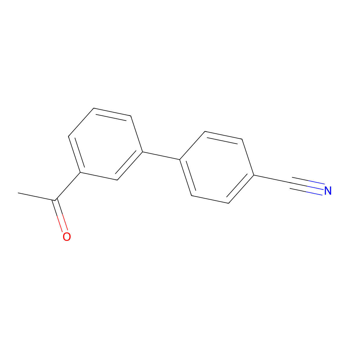 3'-Acetyl[1,1'-biphenyl]-4-carbonitrile molecular structure, CAS 371157-23-2