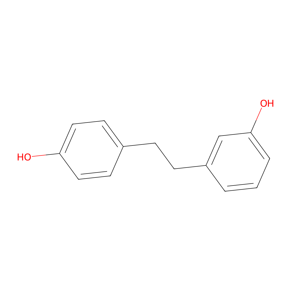 Lunularin molecular structure, CAS 37116-80-6