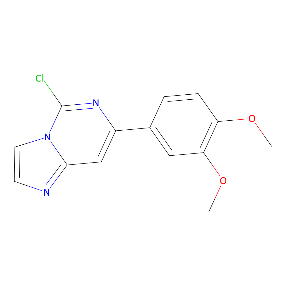 5-Chloro-7-(3,4-dimethoxyphenyl)imidazo[1,2-c]pyrimidine molecular structure, CAS 371171-20-9