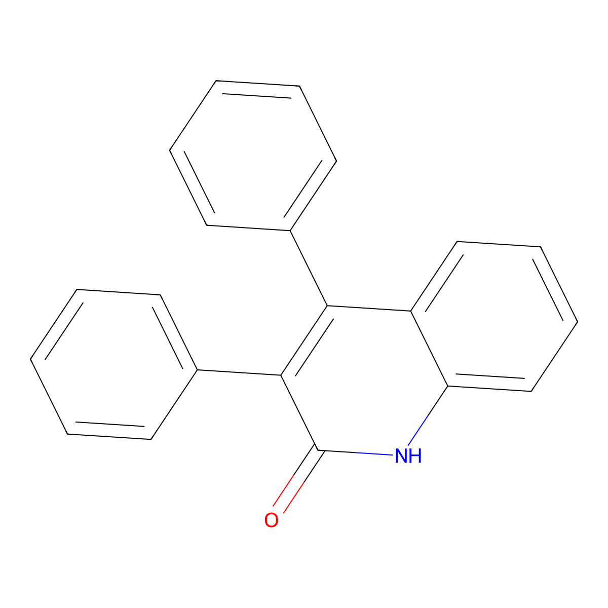 3,4-Diphenyl-2(1H)-quinolinone molecular structure, CAS 37118-71-1