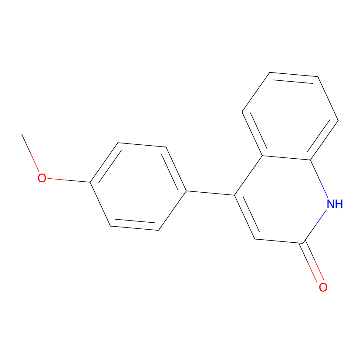 4-(4-methoxyphenyl)-1H-quinolin-2-one molecular structure, CAS 37118-72-2