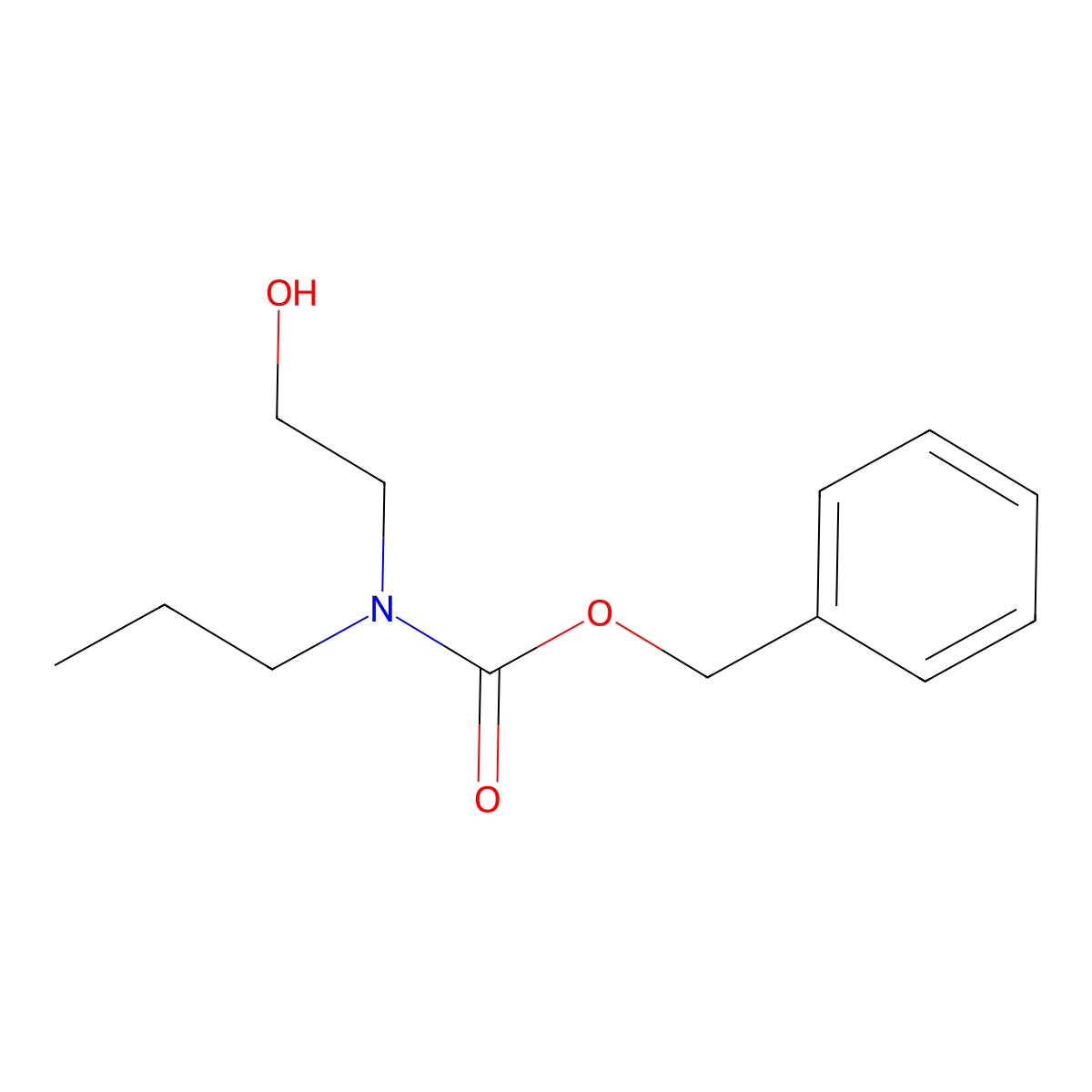 Benzyl (2-hydroxyethyl)(propyl)carbamate molecular structure, CAS 371197-74-9