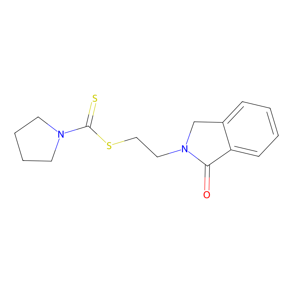 2-(1-Oxoisoindolin-2-yl)ethyl pyrrolidine-1-carbodithioate molecular structure, CAS 371198-09-3