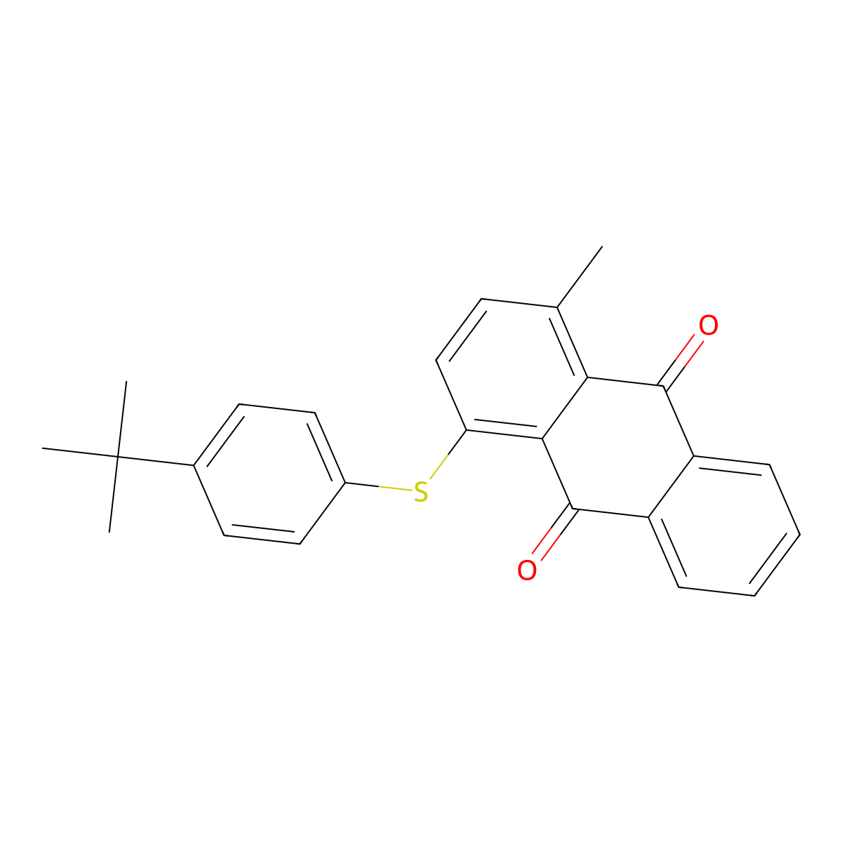 1-(4-Tert-butylphenyl)sulfanyl-4-methylanthracene-9,10-dione molecular structure, CAS 371198-10-6