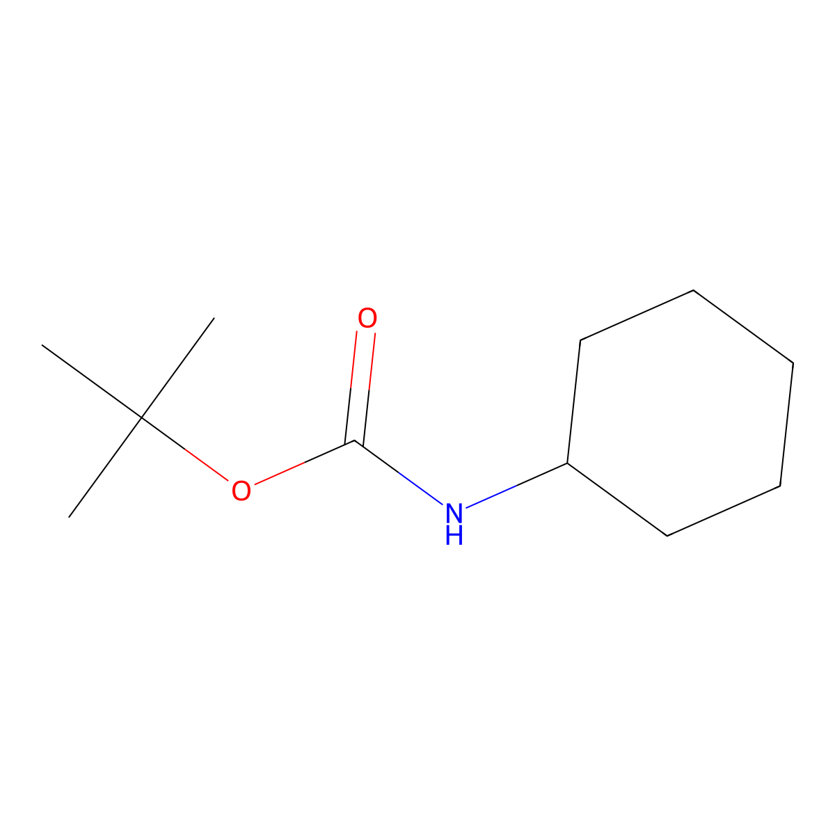 tert-butyl N-cyclohexylcarbamate molecular structure, CAS 3712-40-1