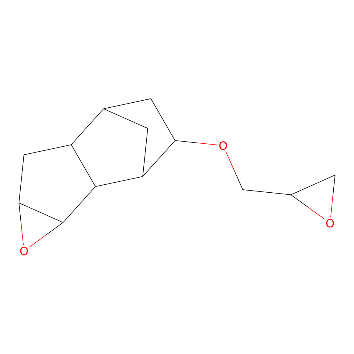 1,2-Epoxy-6-(2,3-epoxypropoxy)hexahydro-4,7-methanoindan molecular structure, CAS 3712-92-3