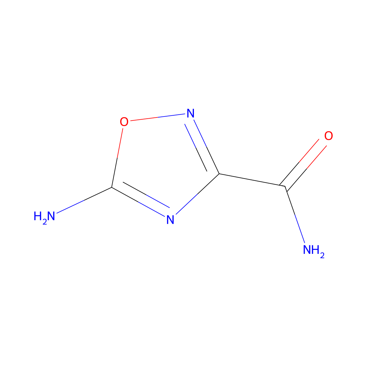 1,2,4-Oxadiazole-3-carboxamide, 5-amino-(9CI) molecular structure, CAS 371200-56-5
