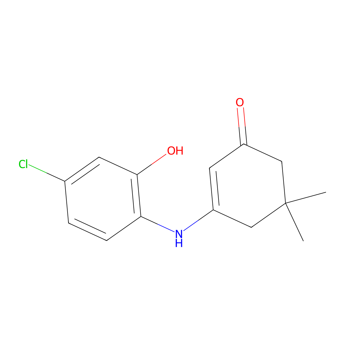 3-(4-Chloro-2-hydroxyanilino)-5,5-dimethylcyclohex-2-en-1-one molecular structure, CAS 371200-57-6