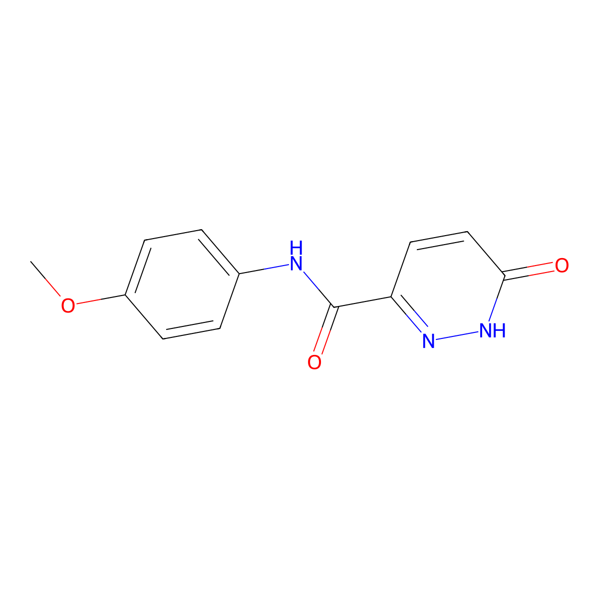N-(4-methoxyphenyl)-6-oxo-1,6-dihydropyridazine-3-carboxamide molecular structure, CAS 371201-28-4