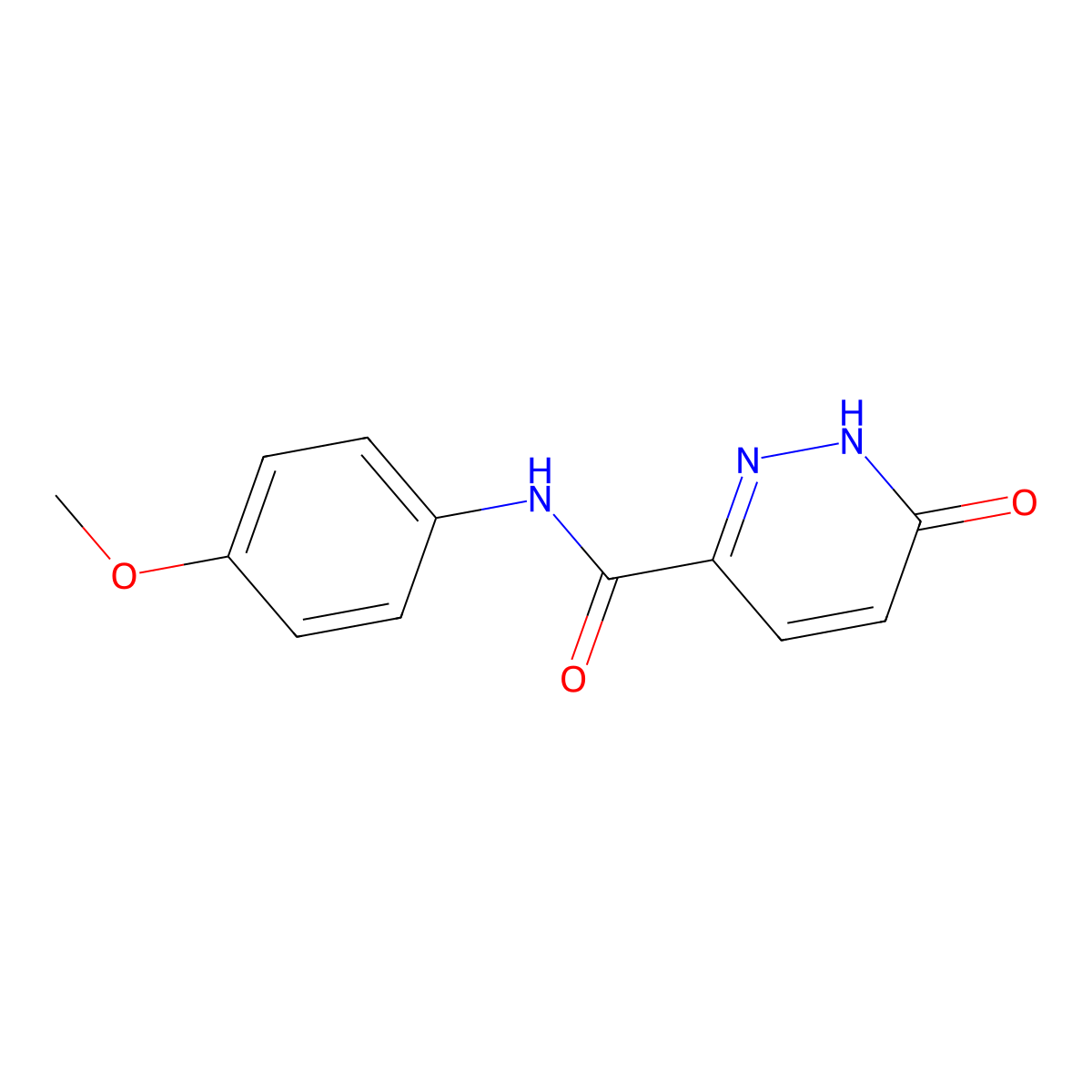 N-(4-methoxyphenyl)-6-oxo-1,6-dihydropyridazine-3-carboxamide molecular structure, CAS 371201-28-4