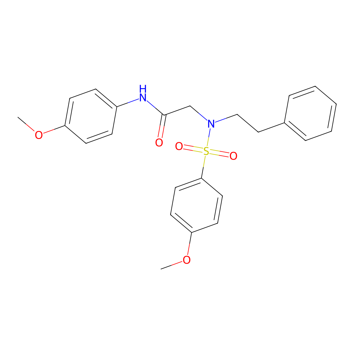 2-(4-methoxy-N-phenethylphenylsulfonamido)-N-(4-methoxyphenyl)acetamide molecular structure, CAS 371202-08-3