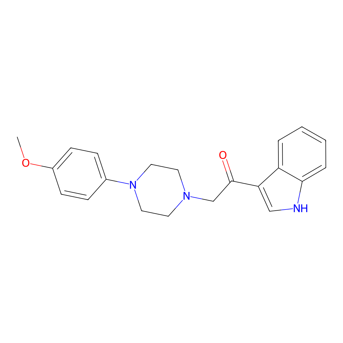 1-(1H-indol-3-yl)-2-[4-(4-methoxyphenyl)piperazin-1-yl]ethanone molecular structure, CAS 371202-25-4