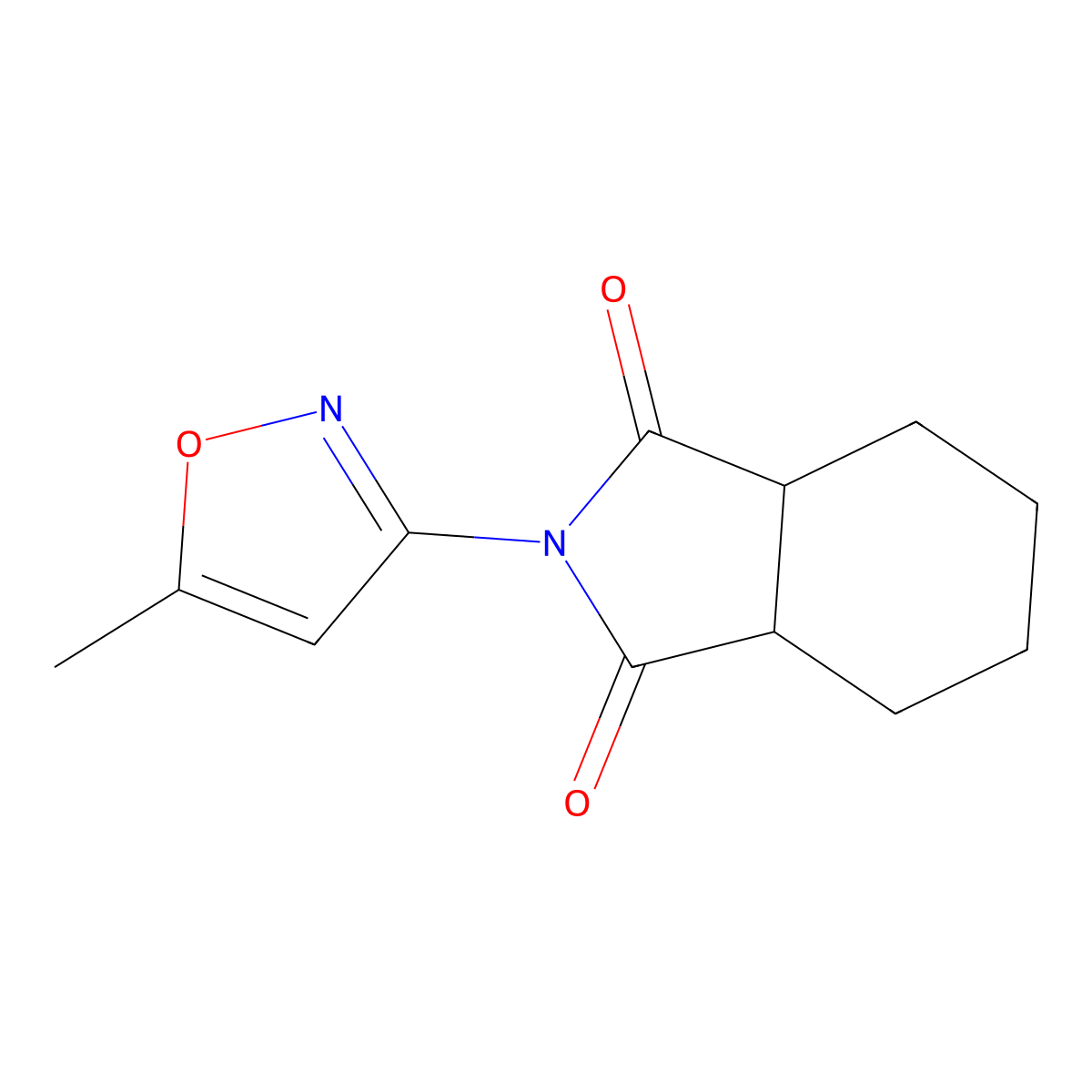 2-(5-Methyl-1,2-oxazol-3-yl)-3a,4,5,6,7,7a-hexahydroisoindole-1,3-dione molecular structure, CAS 371206-81-4