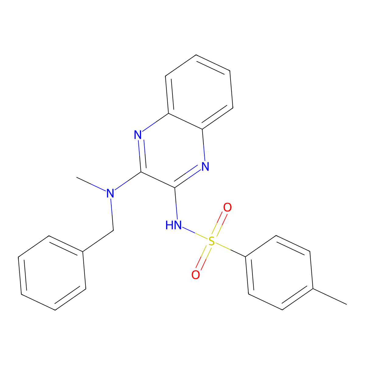 N-[3-[benzyl(methyl)amino]quinoxalin-2-yl]-4-methylbenzenesulfonamide molecular structure, CAS 371207-10-2