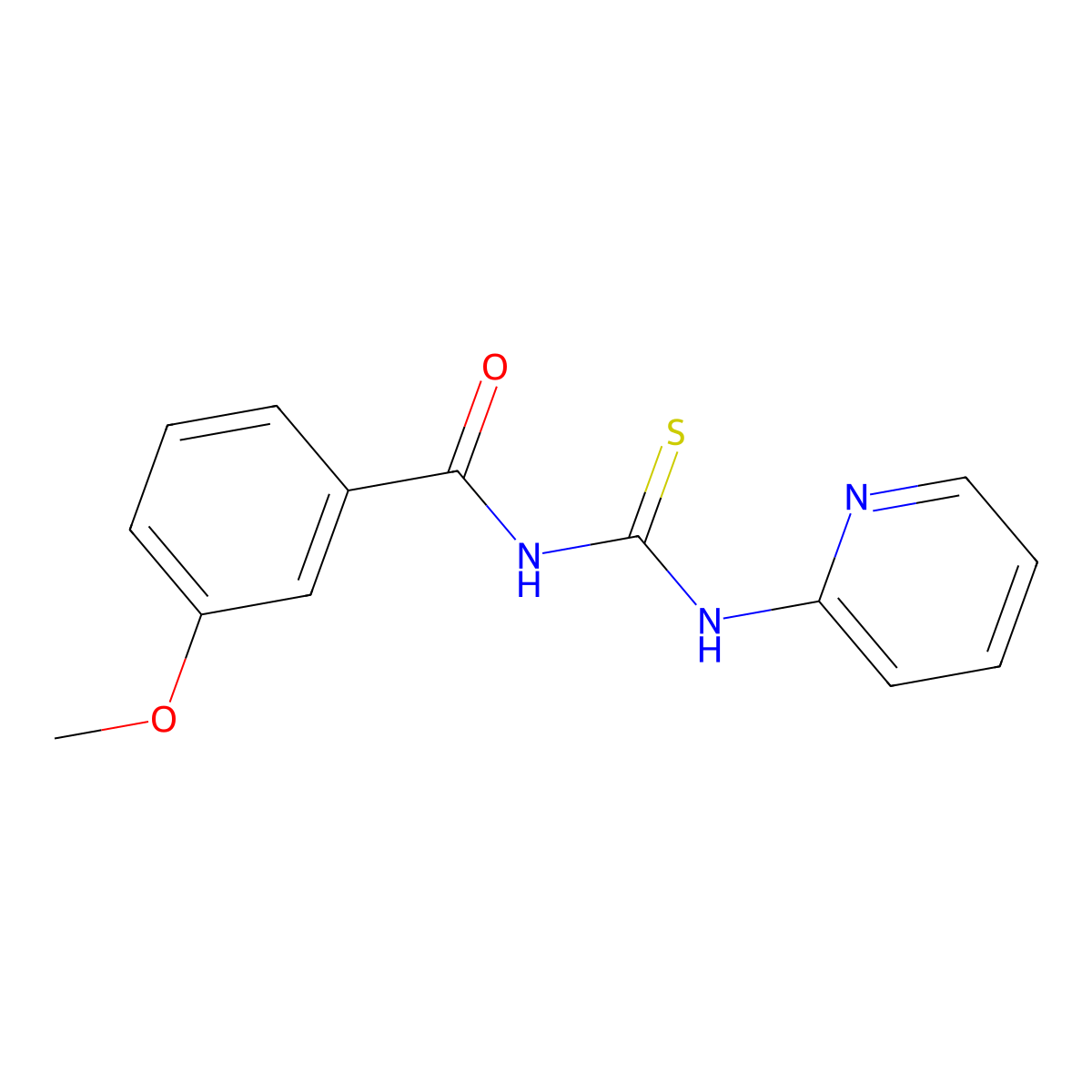 3-methoxy-N-(pyridin-2-ylcarbamothioyl)benzamide molecular structure, CAS 371207-27-1