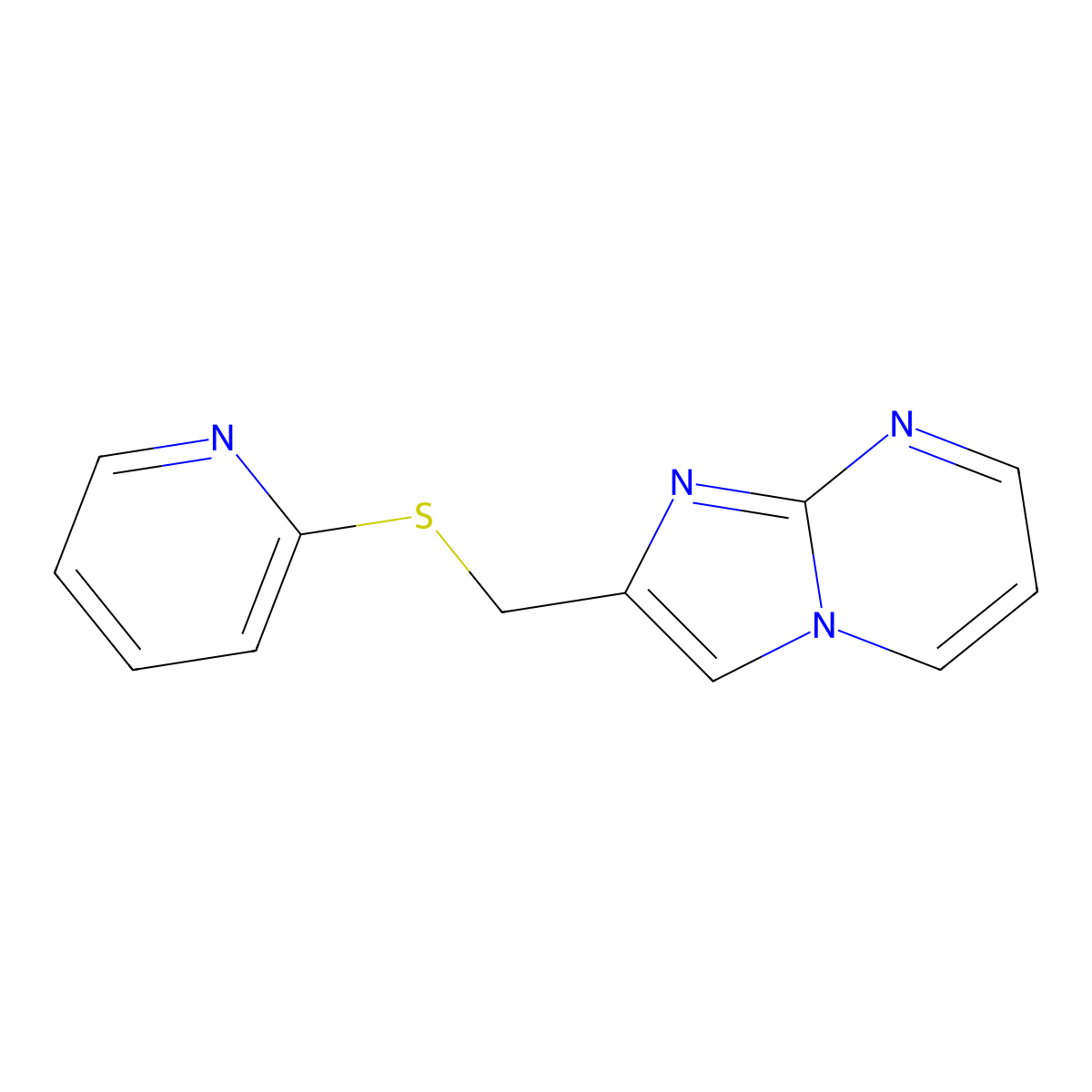 2-((Pyridin-2-ylthio)methyl)imidazo[1,2-a]pyrimidine molecular structure, CAS 371207-43-1
