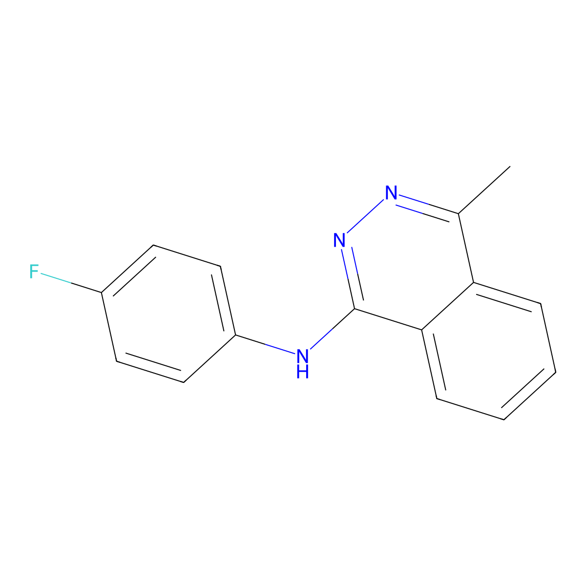N-(4-fluorophenyl)-4-methylphthalazin-1-amine molecular structure, CAS 371209-74-4