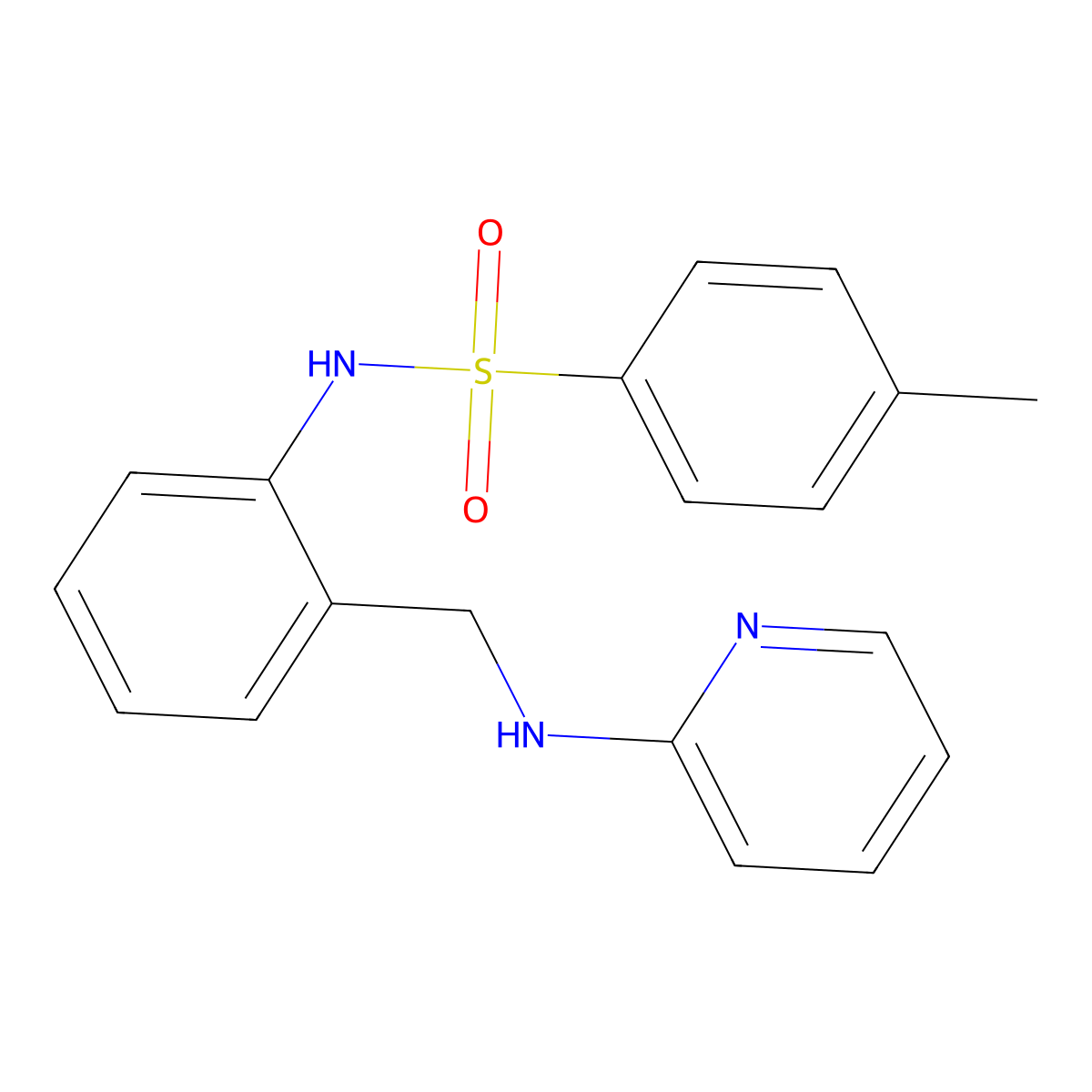 4-methyl-N-{2-[(pyridin-2-ylamino)methyl]phenyl}benzenesulfonamide molecular structure, CAS 371209-89-1
