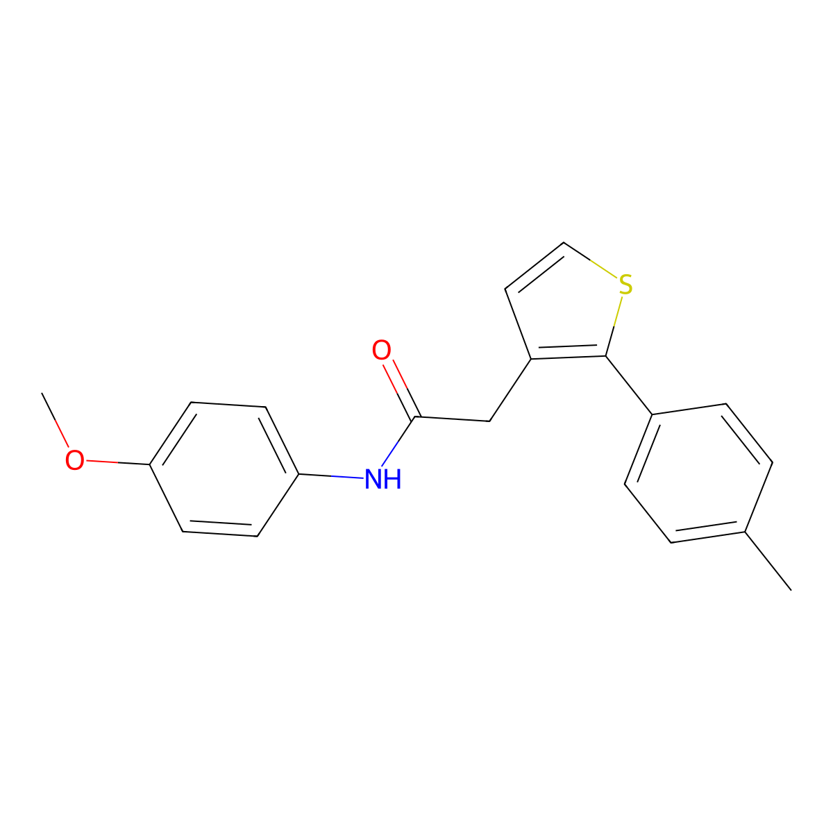 N-(4-methoxyphenyl)-2-[2-(4-methylphenyl)thiophen-3-yl]acetamide molecular structure, CAS 371211-36-8