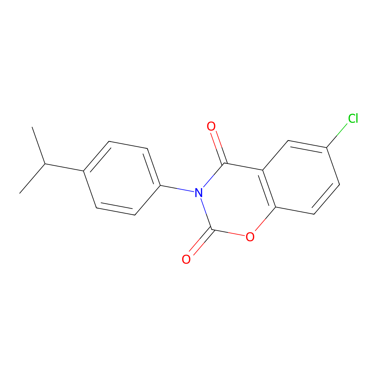 6-chloro-3-(4-isopropylphenyl)-2H-1,3-benzoxazine-2,4(3H)-dione molecular structure, CAS 371212-17-8