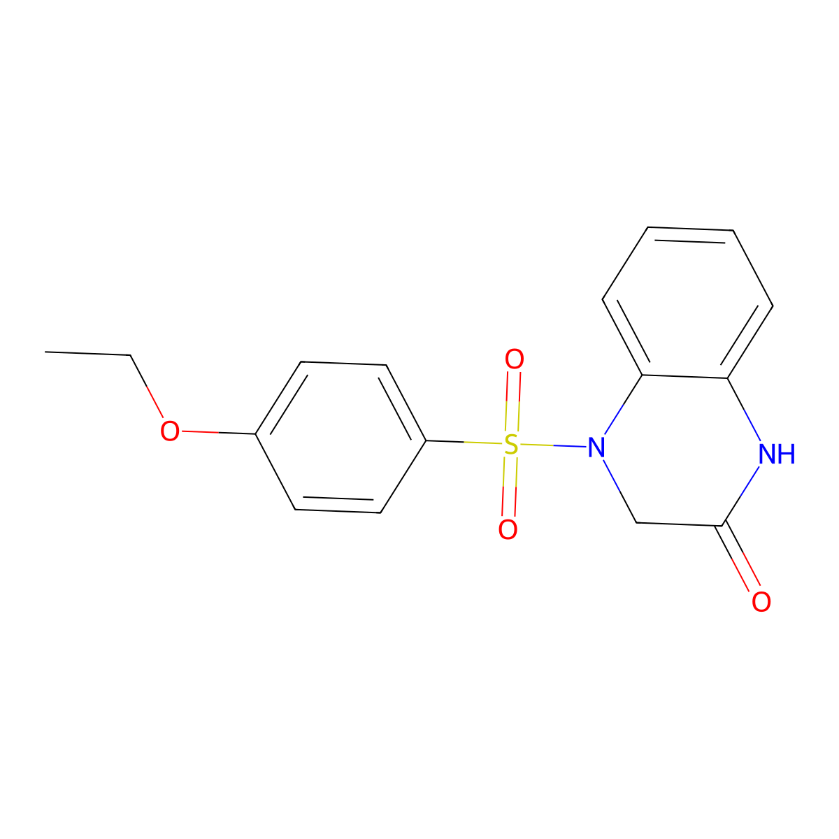 4-(4-Ethoxyphenyl)sulfonyl-1,3-dihydroquinoxalin-2-one molecular structure, CAS 371213-19-3