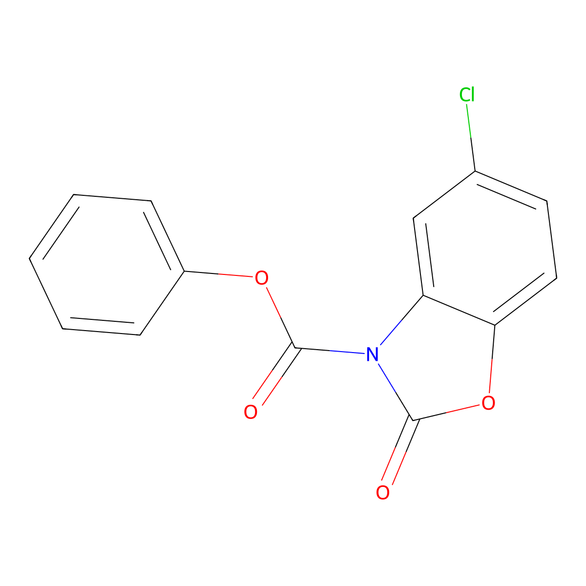 Phenyl 5-Chloro-2-Oxobenzo(D)Oxazole-3(2H)-Carboxylate molecular structure, CAS 371215-02-0