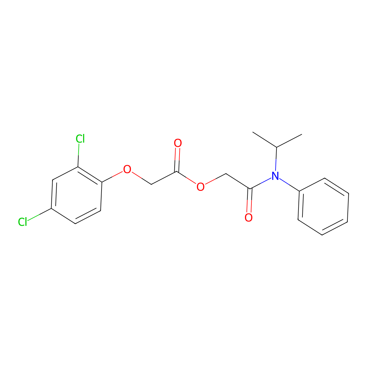 2-Oxo-2-[phenyl(propan-2-yl)amino]ethyl (2,4-dichlorophenoxy)acetate molecular structure, CAS 371215-35-9