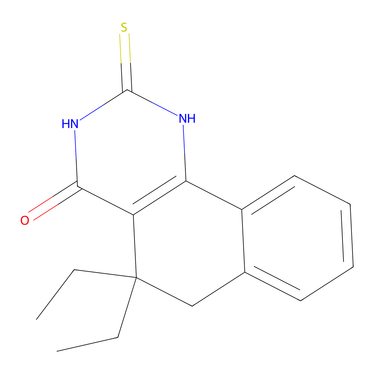 5,5-diethyl-2-thioxo-2,3,5,6-tetrahydrobenzo[h]quinazolin-4(1H)-one molecular structure, CAS 371215-98-4