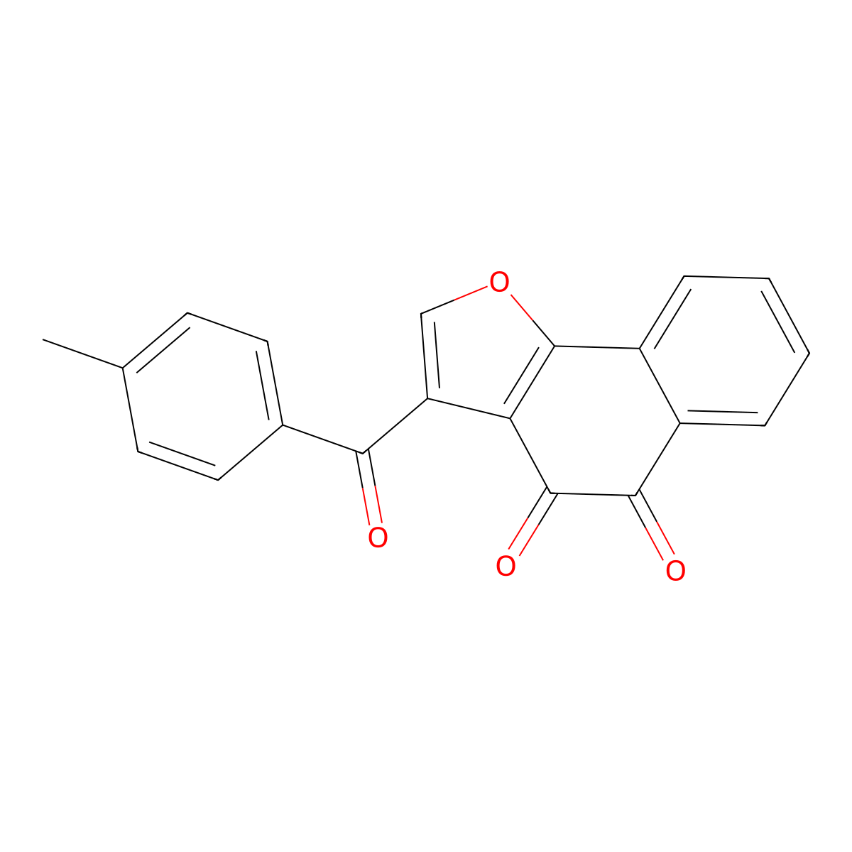 3-(4-Methylbenzoyl)naphtho[1,2-b]furan-4,5-dione molecular structure, CAS 371216-22-7