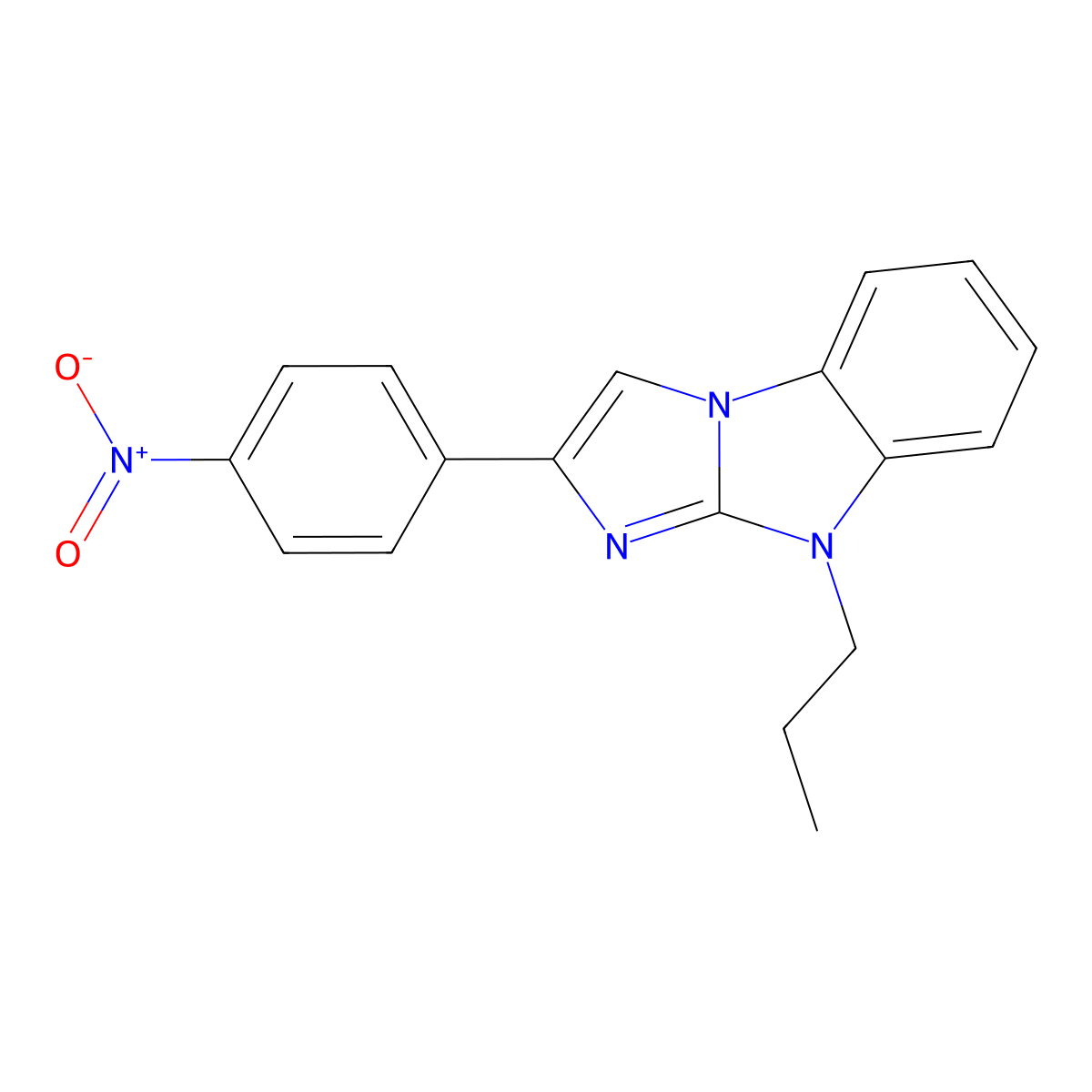 2-(4-Nitrophenyl)-4-propylimidazo[1,2-a]benzimidazole molecular structure, CAS 371219-22-6