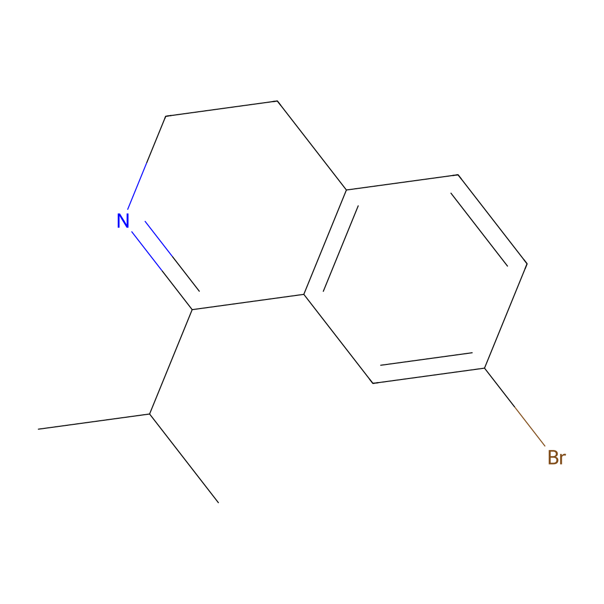 7-Bromo-1-isopropyl-3,4-dihydroisoquinoline molecular structure, CAS 371220-28-9