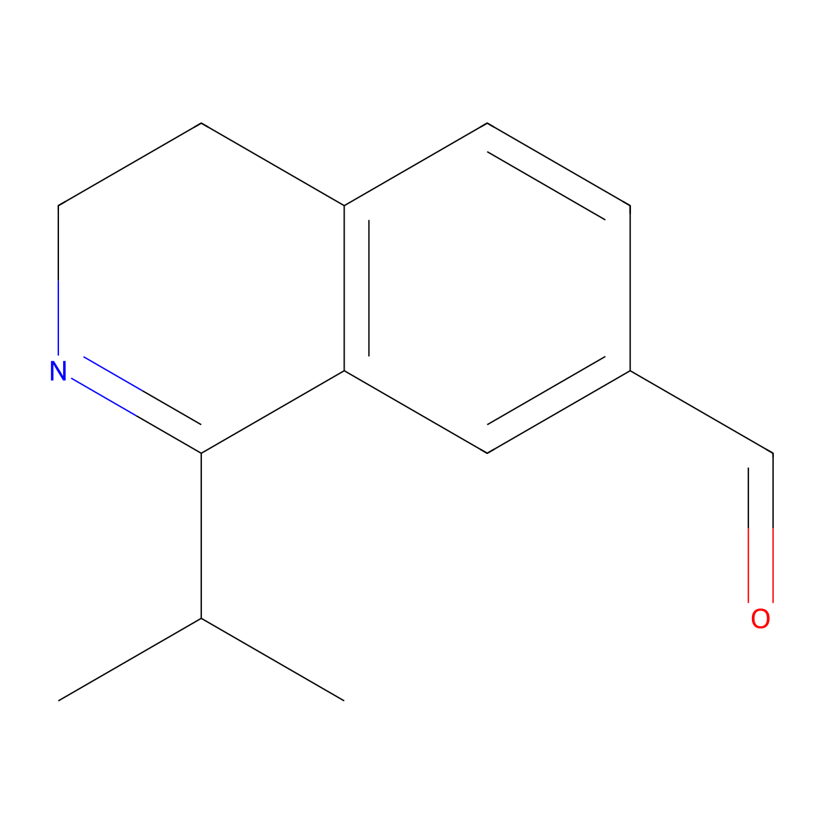 3,4-Dihydro-1-isopropylisoquinoline-7-carbaldehyde molecular structure, CAS 371220-31-4