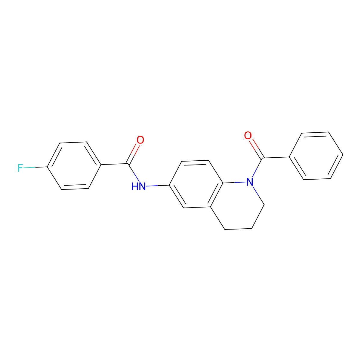 N-(1-benzoyl-1,2,3,4-tetrahydroquinolin-6-yl)-4-fluorobenzamide molecular structure, CAS 371220-93-8