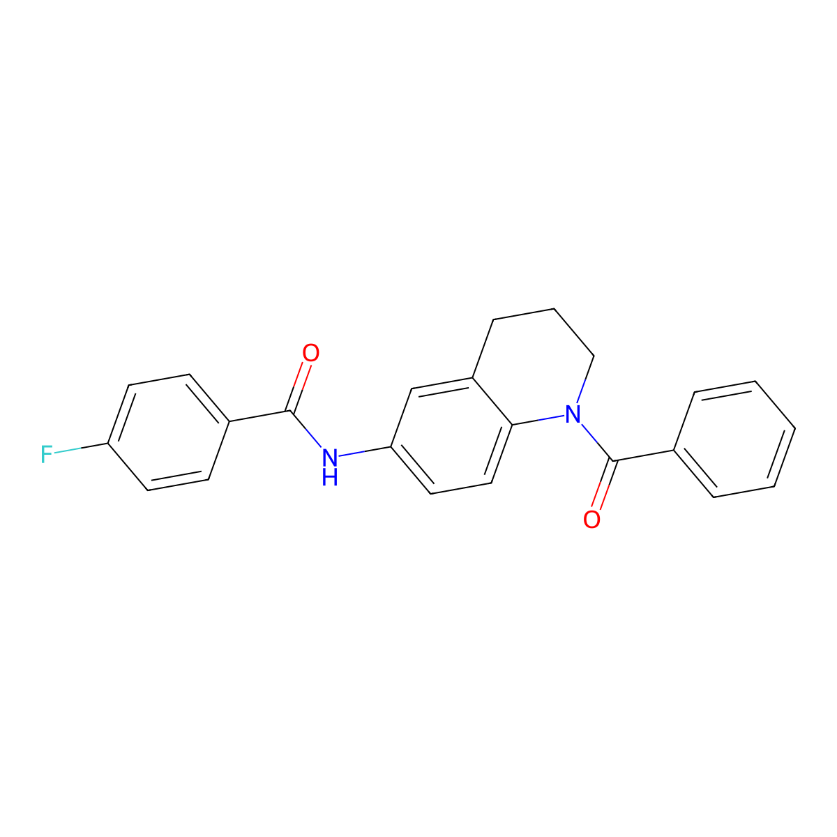 N-(1-benzoyl-1,2,3,4-tetrahydroquinolin-6-yl)-4-fluorobenzamide molecular structure, CAS 371220-93-8